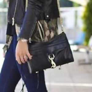 Rebecca Minkoff Black 100% leather Mini M.A.C. Bag